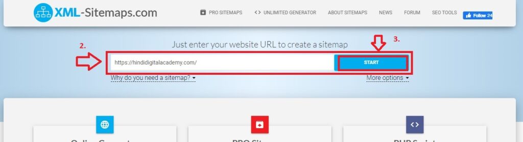 sitemap generator tool hindi